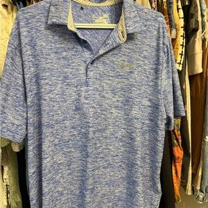 Under Armour Men’s Blue Heather Performance Polo